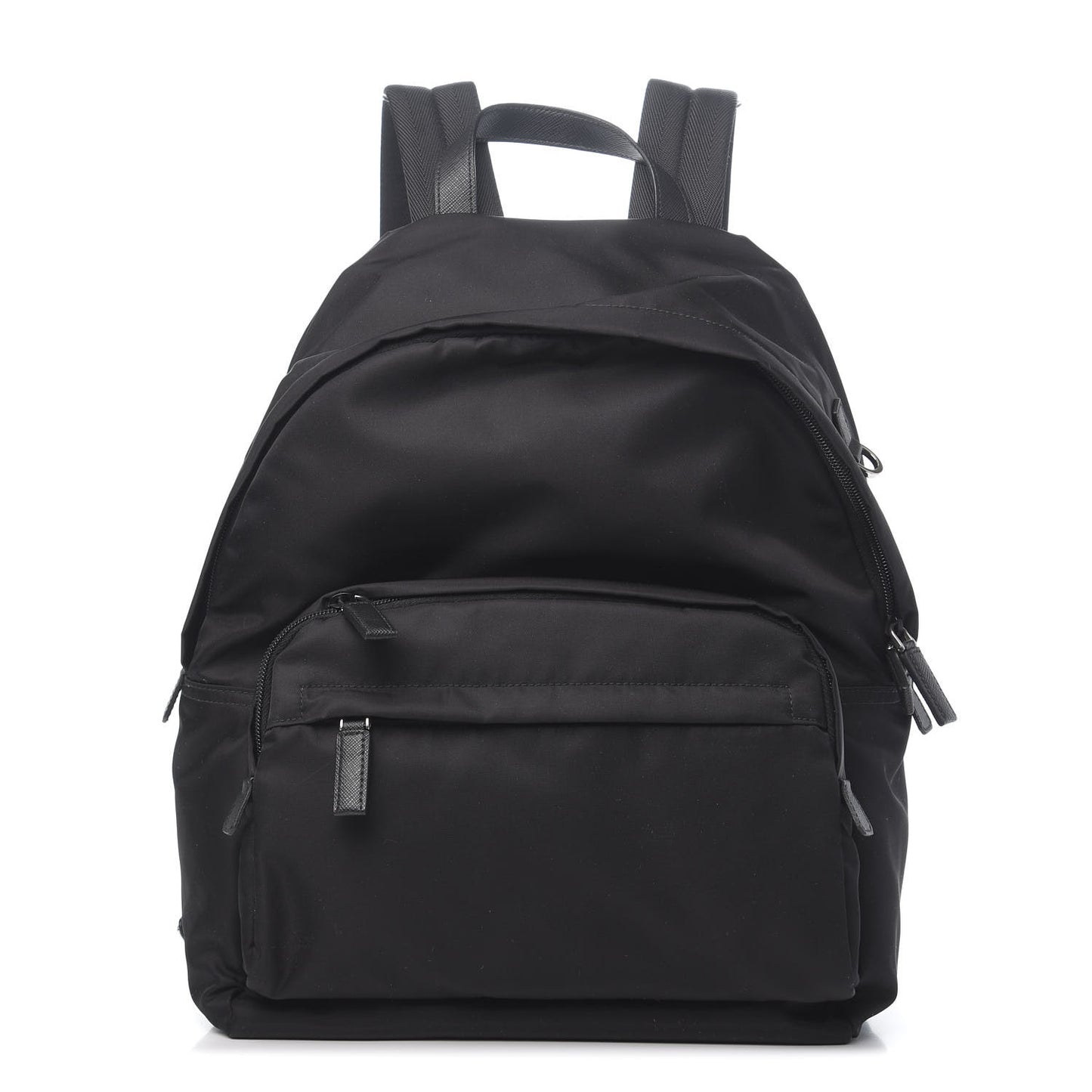 Tessuto Nylon Saffiano Day Backpack Black