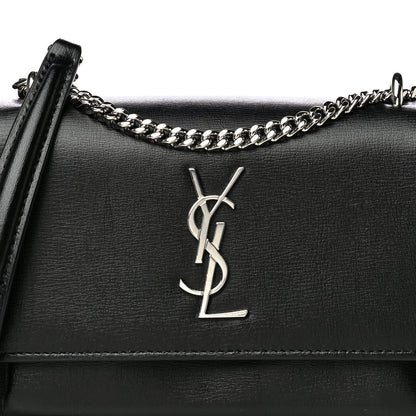 Saint Laurent Calfskin Monogram Sunset Chain Wallet Black 9 of 14