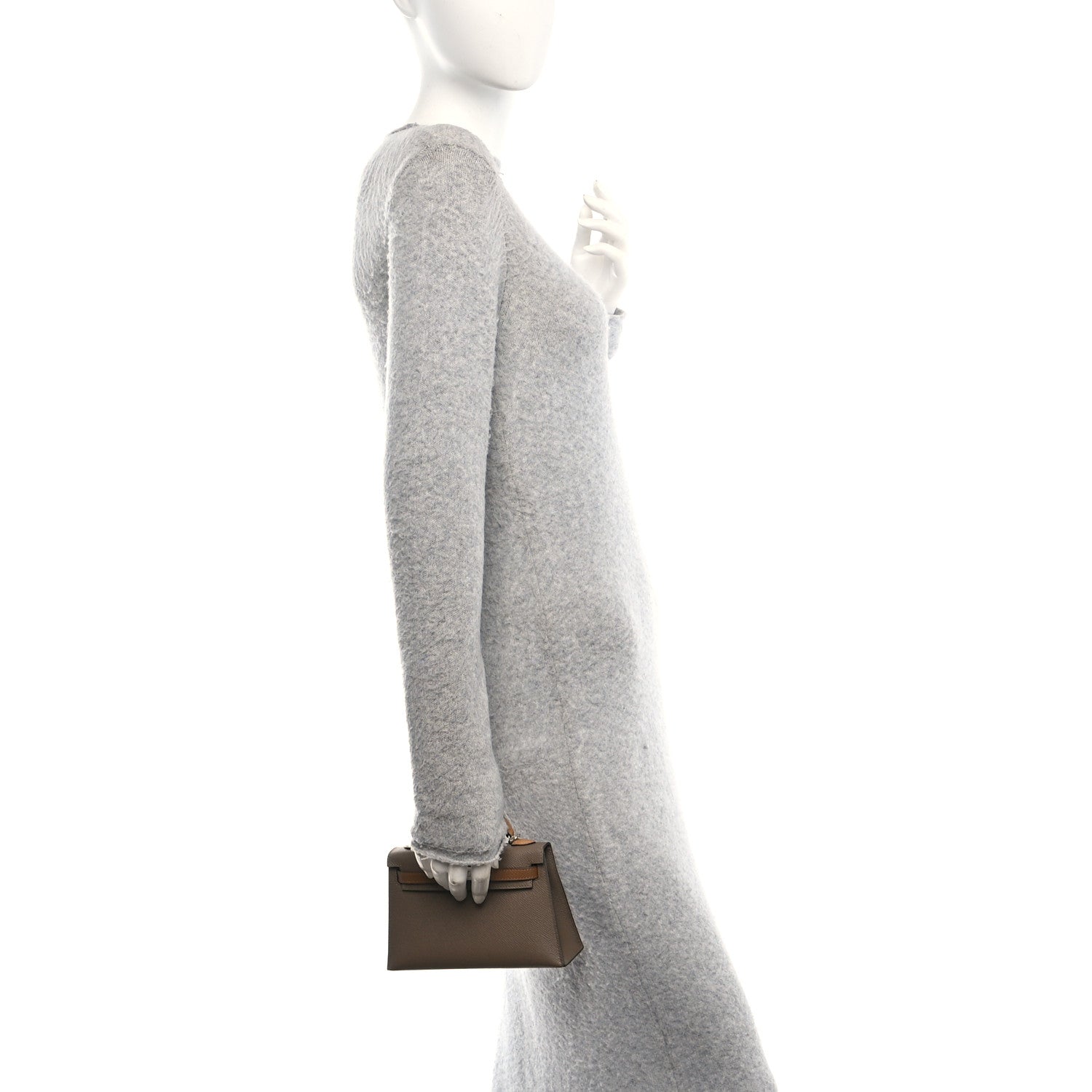 Hermes Epsom Tri-Color Mini Kelly Sellier 20 Etoupe Alezan Biscuit 2 of 14