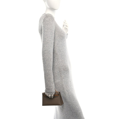 Hermes Epsom Tri-Color Mini Kelly Sellier 20 Etoupe Alezan Biscuit 2 of 14