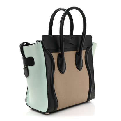 Celine Bullhide Nubuck Micro Tri-Color Luggage Beige Multicolor 3 of 9