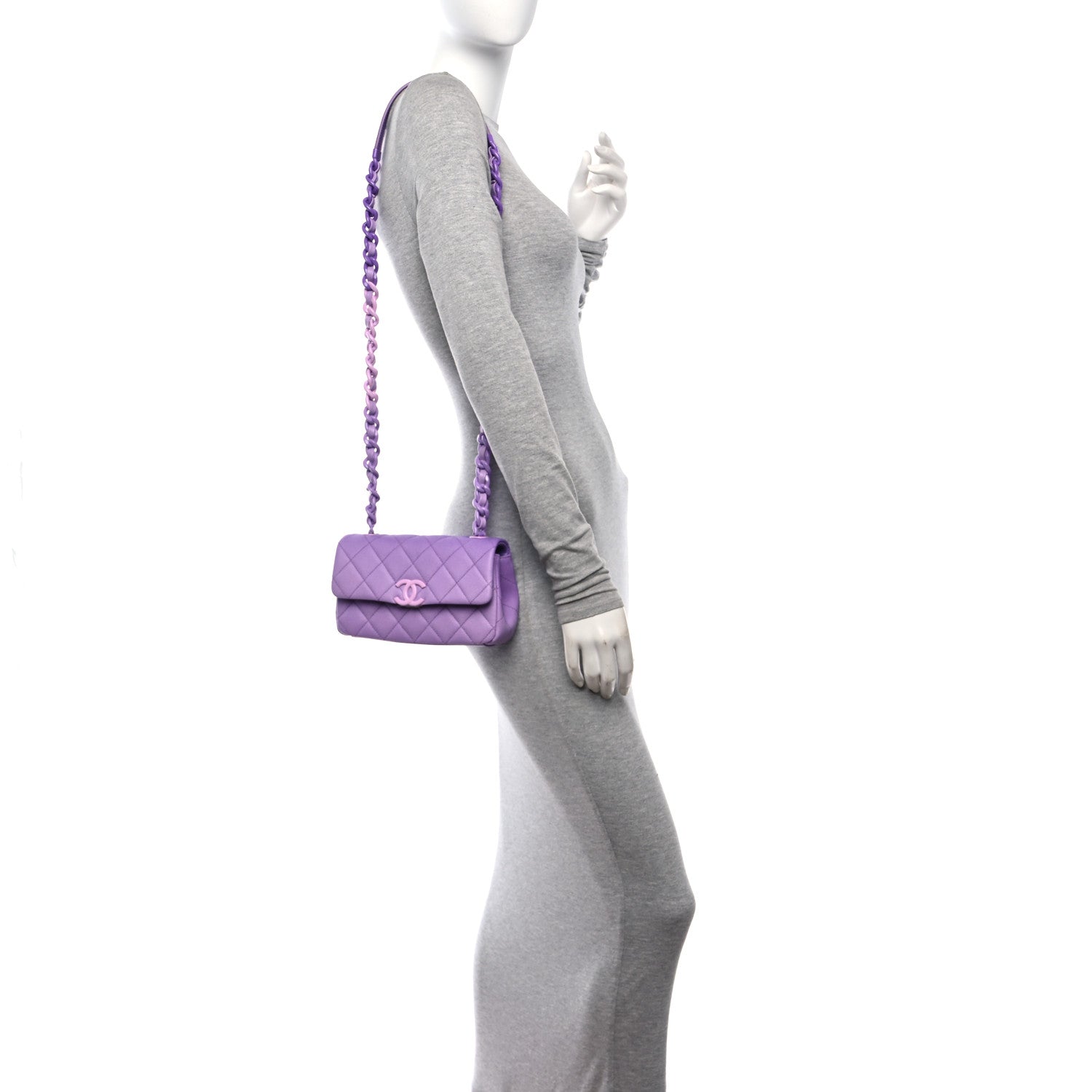 Chanel Shaded Caviar Quilted My Everything Small Flap Purple Light Purple 2 of 10