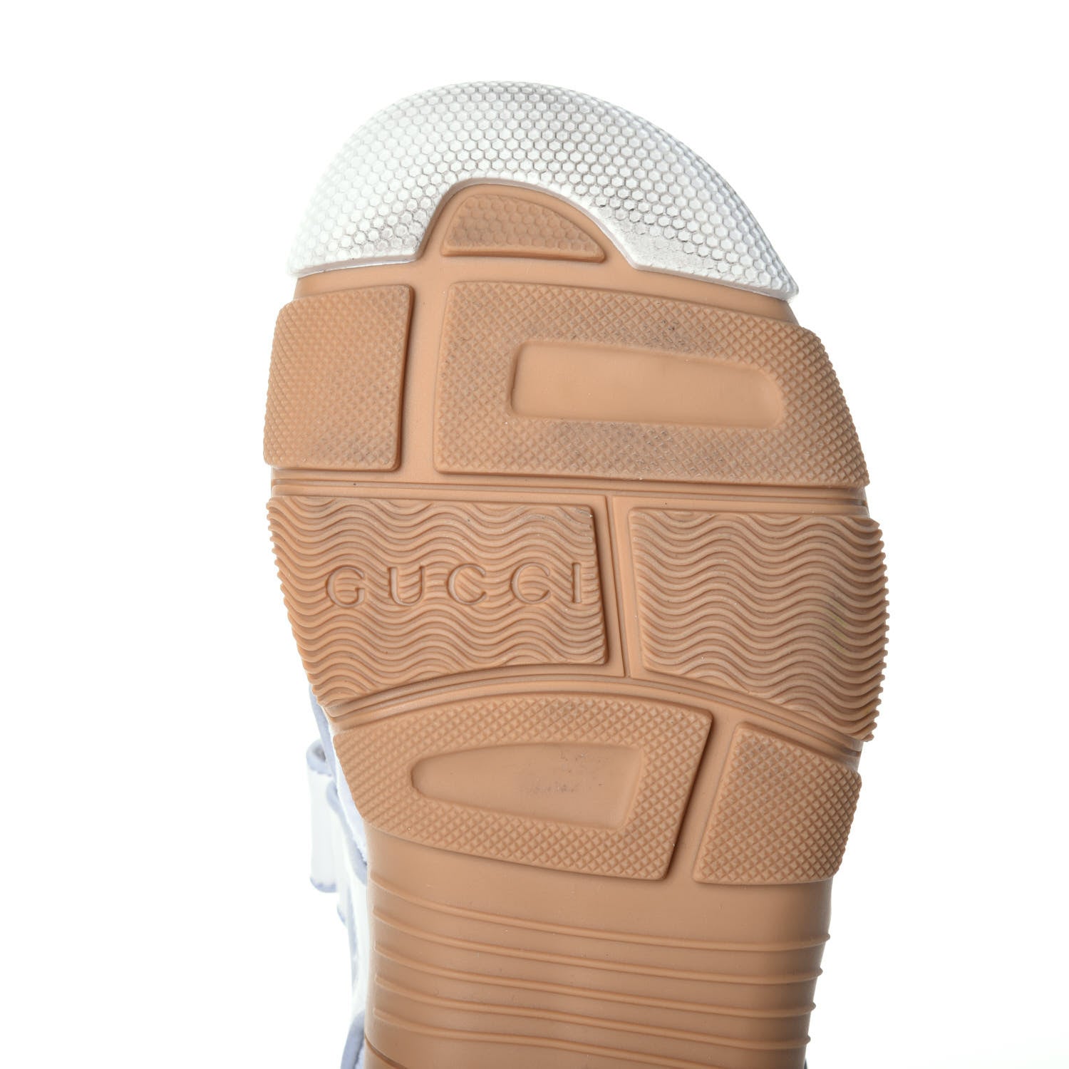 Gucci Mesh Fabric Tinsel Sport Sandals 36 White Silver 6 of 9