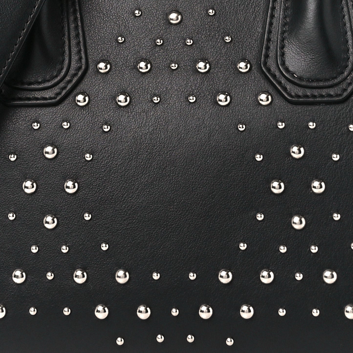 Smooth Calfskin Small Studded Antigona Black