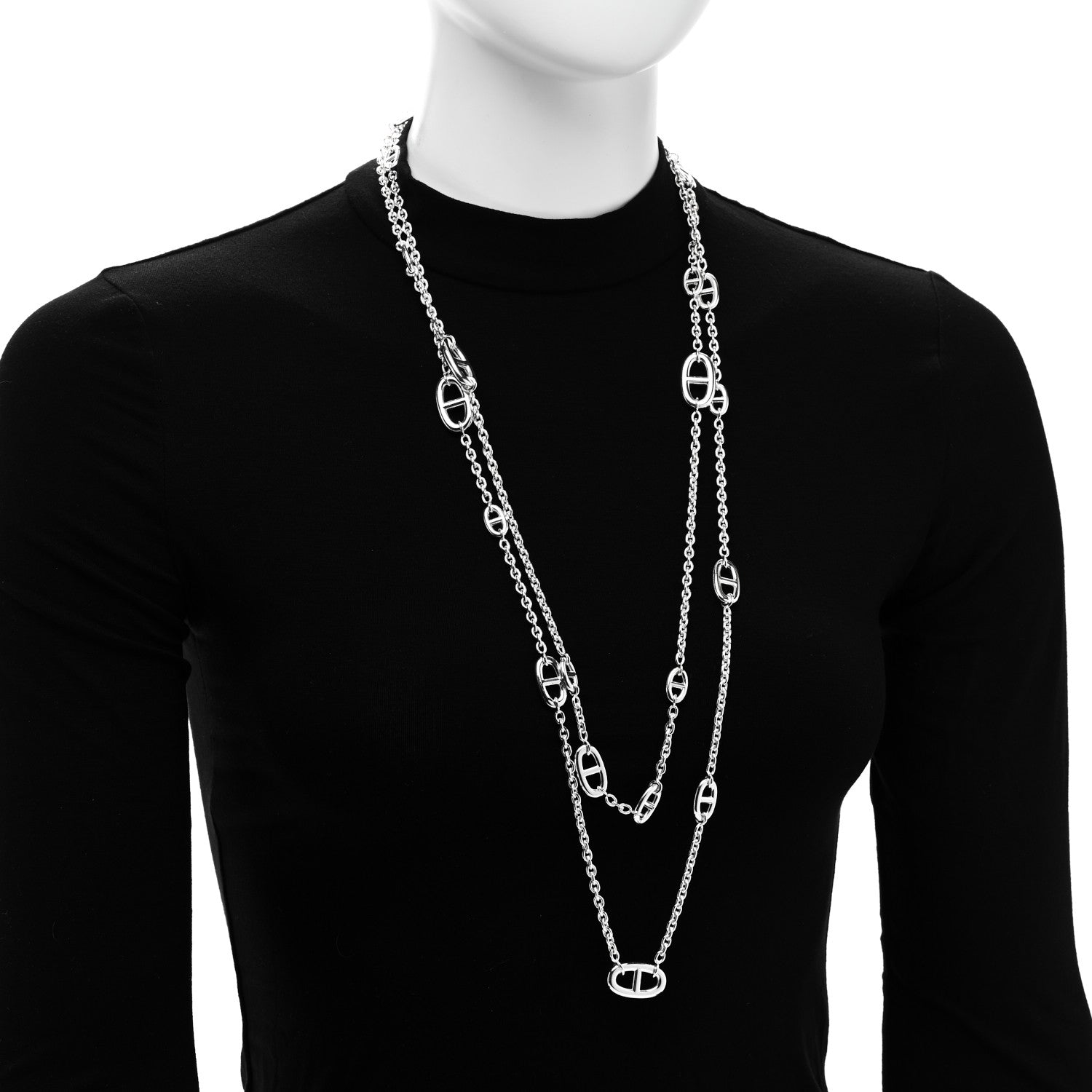 Hermes Sterling Silver Farandole Necklace 160 2 of 6