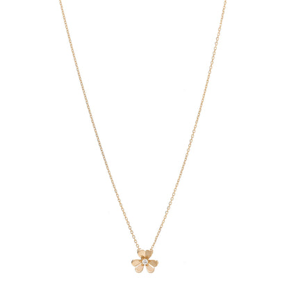 Van Cleef & Arpels 18K Yellow Gold Diamond Mini Frivole Pendant Necklace 1 of 7