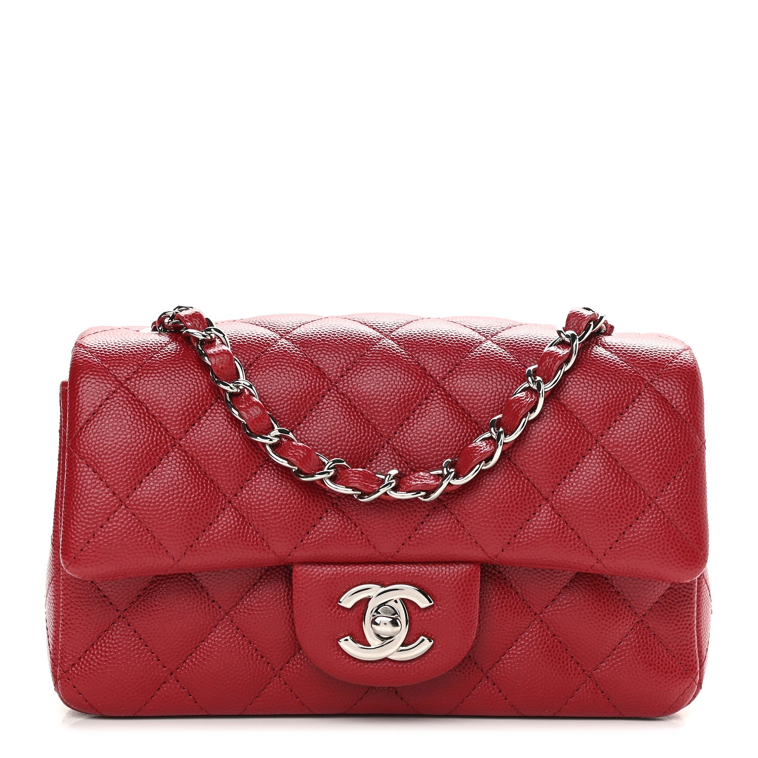 Chanel Caviar Quilted Mini Rectangular Flap Red 1 of 9