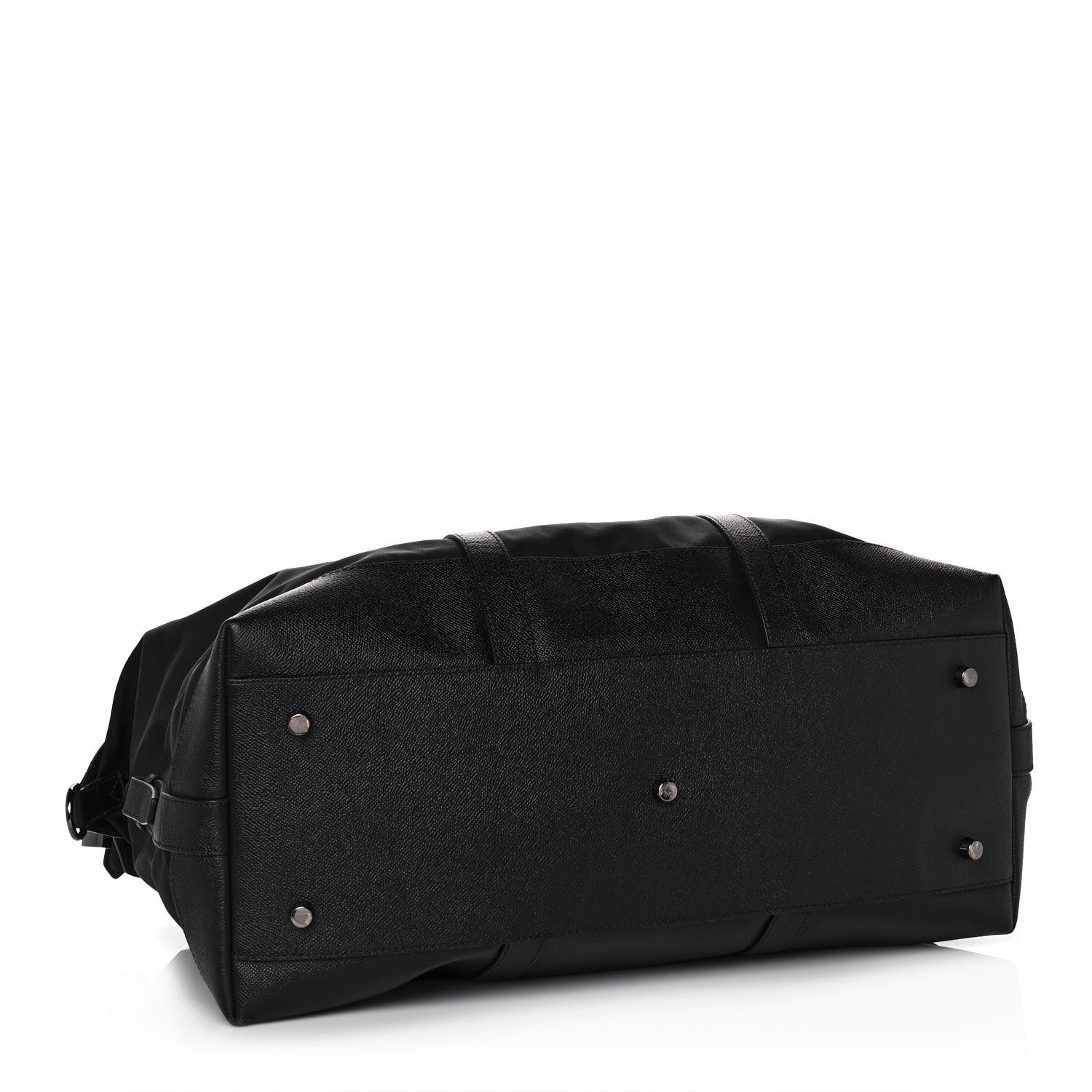 Burberry Calfskin Nylon Duffle Bag Black 4 of 10