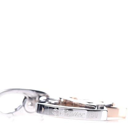 Cartier 18K White Pink Gold Double Heart Charm 3 of 4
