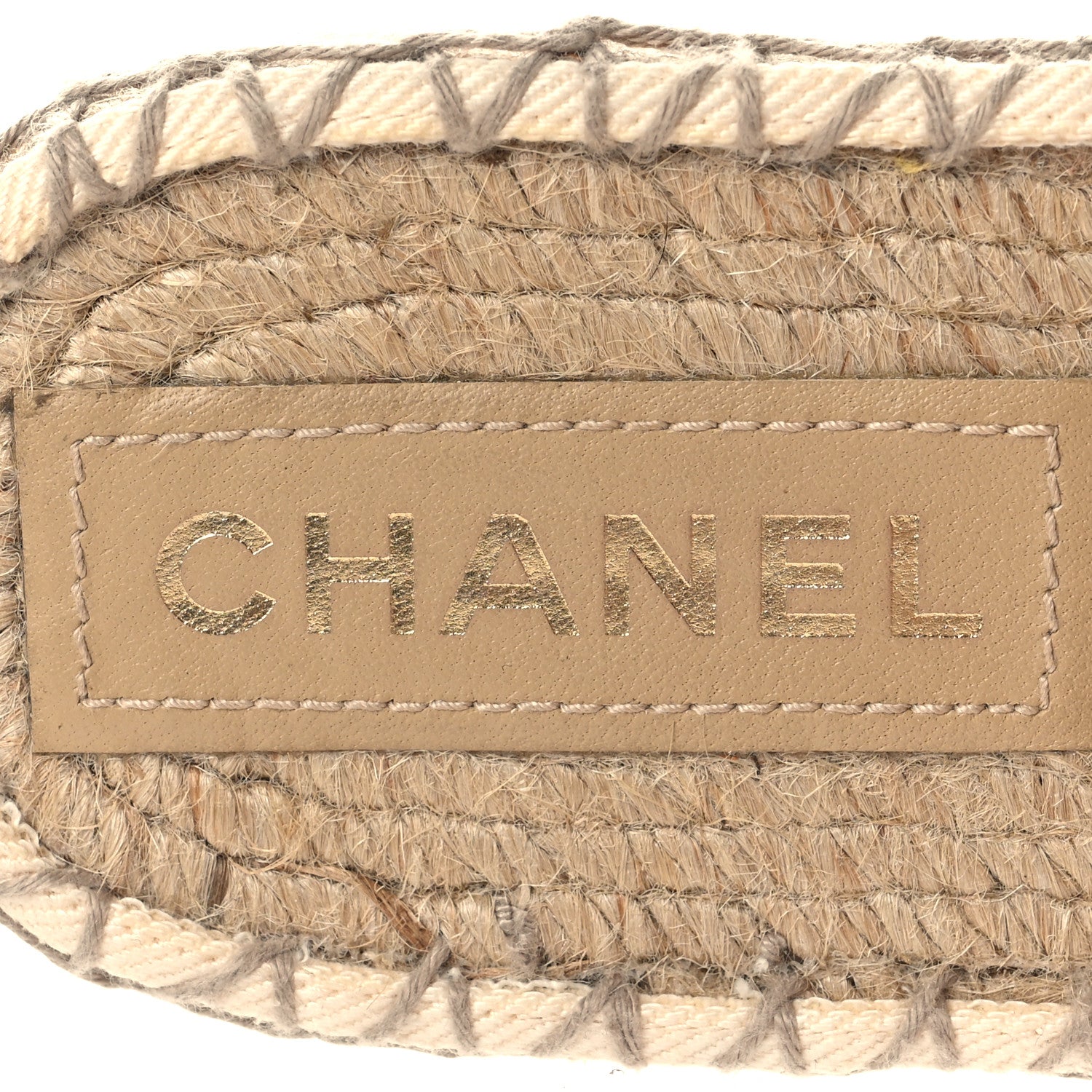 Chanel Denim CC Espadrille Mules 38  White Black 9 of 9