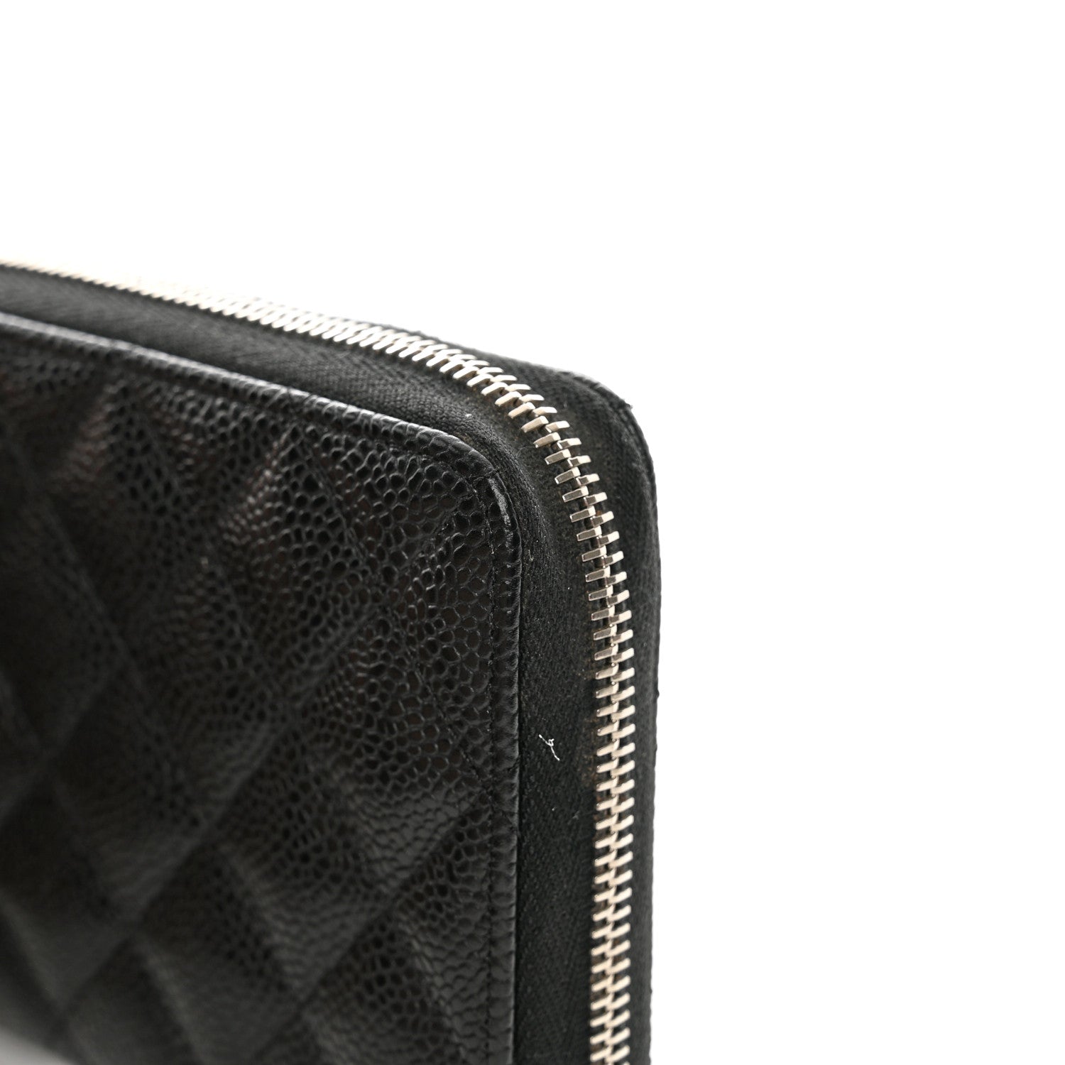Chanel Caviar Quilted Large Gusset Zip Around Wallet Black 10 of 13