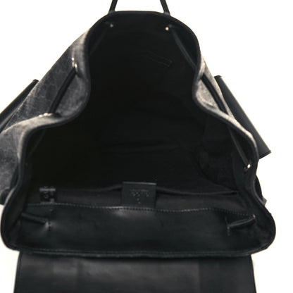 Gucci Soft GG Supreme Monogram Appia Calfskin Web Double Buckle Backpack Black 5 of 14