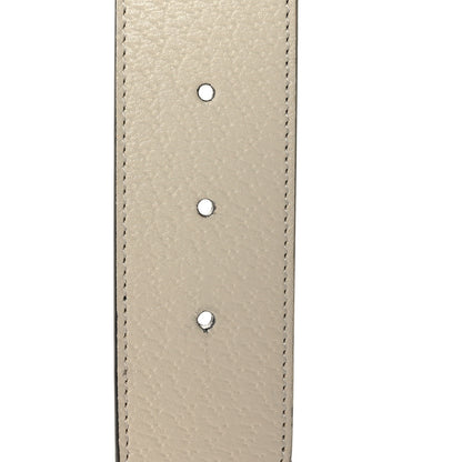 Gucci GG Supreme Monogram Matte Plutone Calfskin Double G 40mm Belt 95 38 Beige Ebony Mystic White 5 of 5