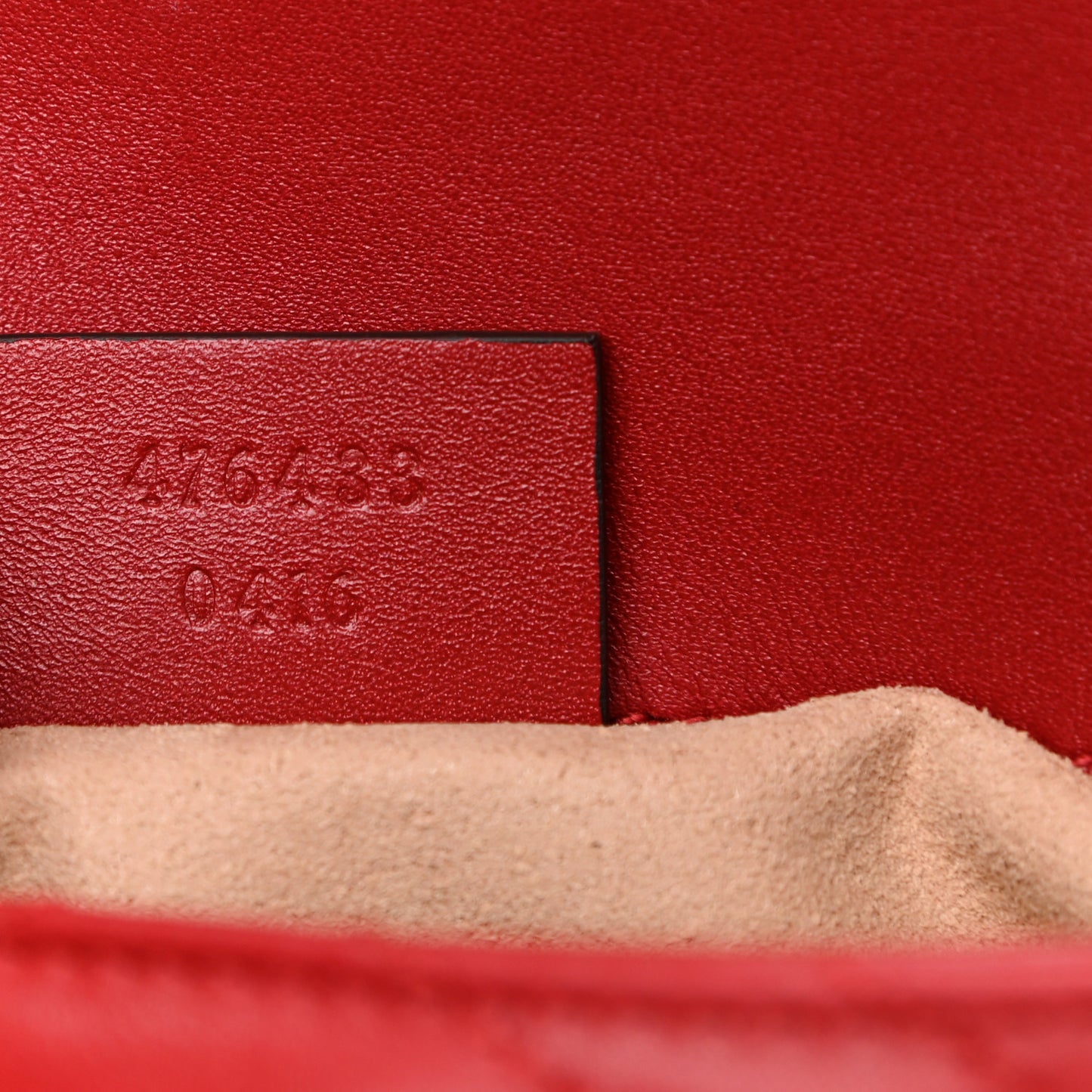 Calfskin Matelasse Super Mini GG Marmont Shoulder Bag Hibiscus Red