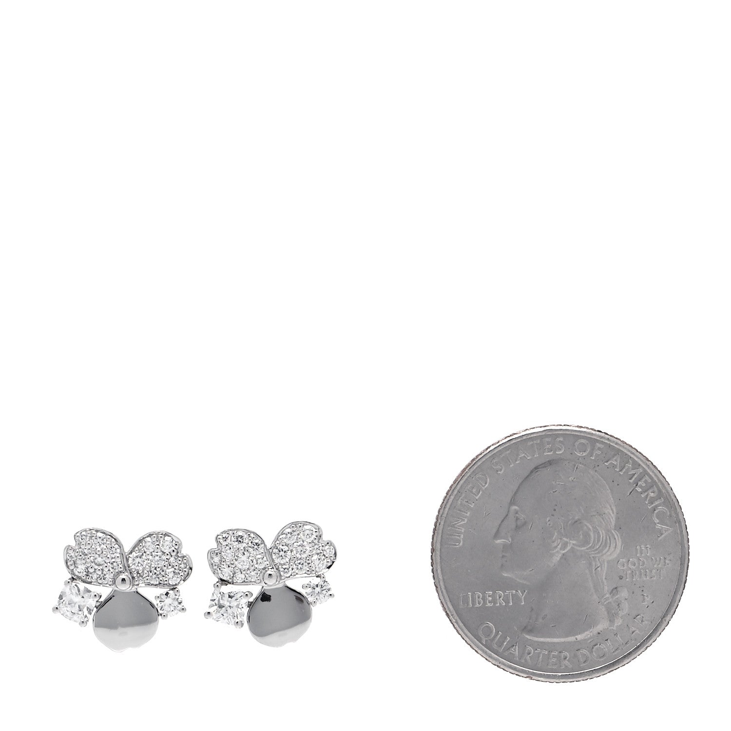 Tiffany Platinum Diamond Paper Flowers Cluster Earrings 2 of 5