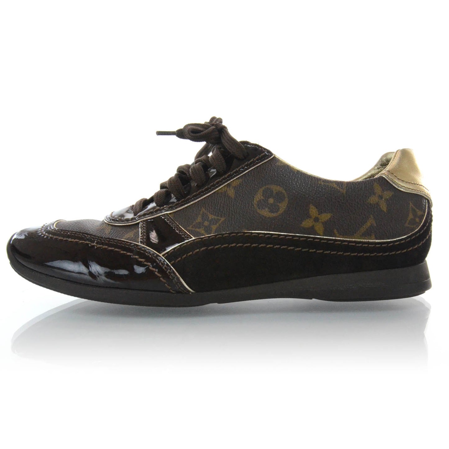 Patent Monogram Globe Trotter Sneakers 40