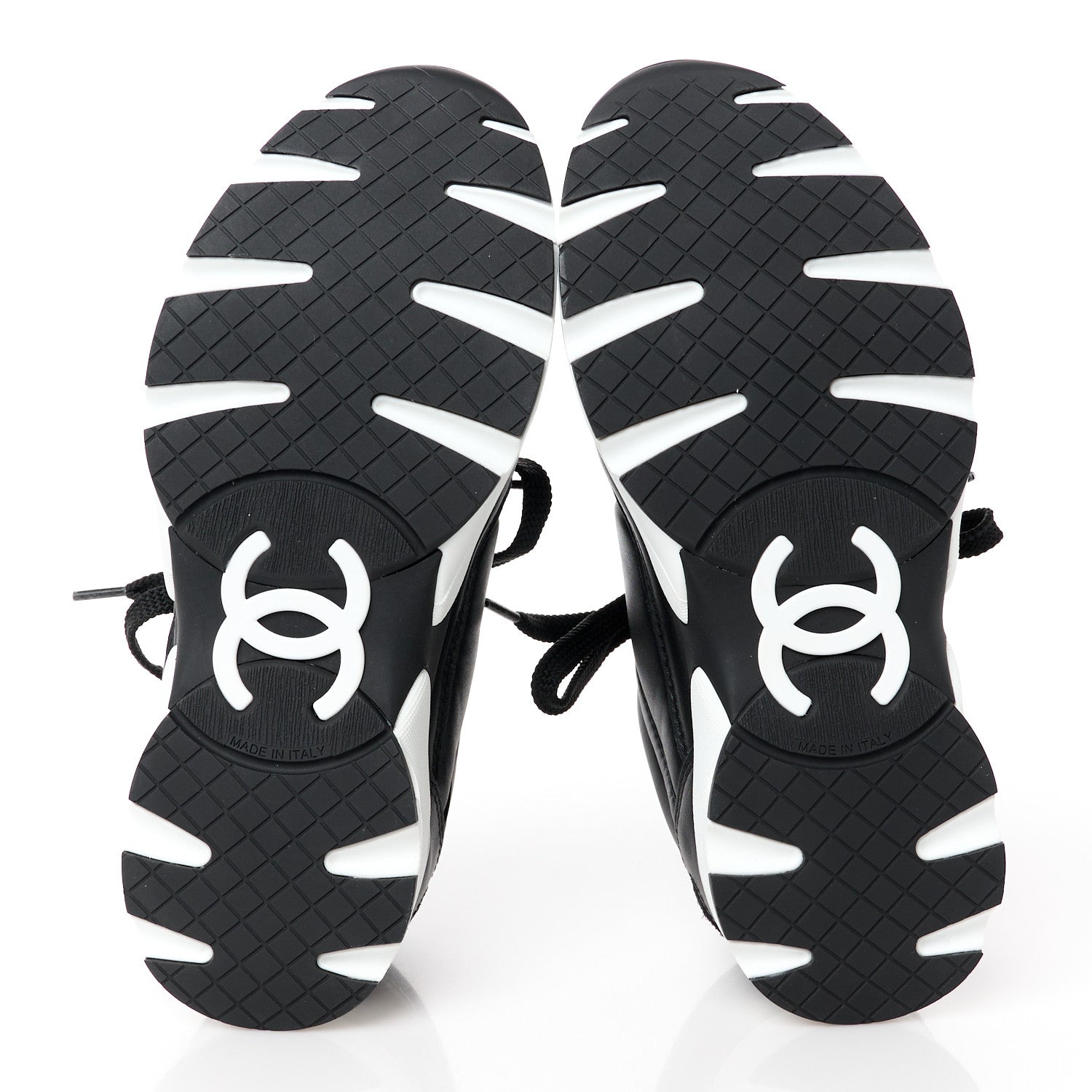 Chanel Calfskin CC Sneakers 35 Black 5 of 9