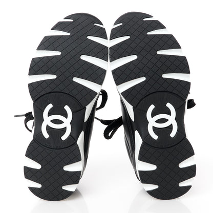 Chanel Calfskin CC Sneakers 35 Black 5 of 9
