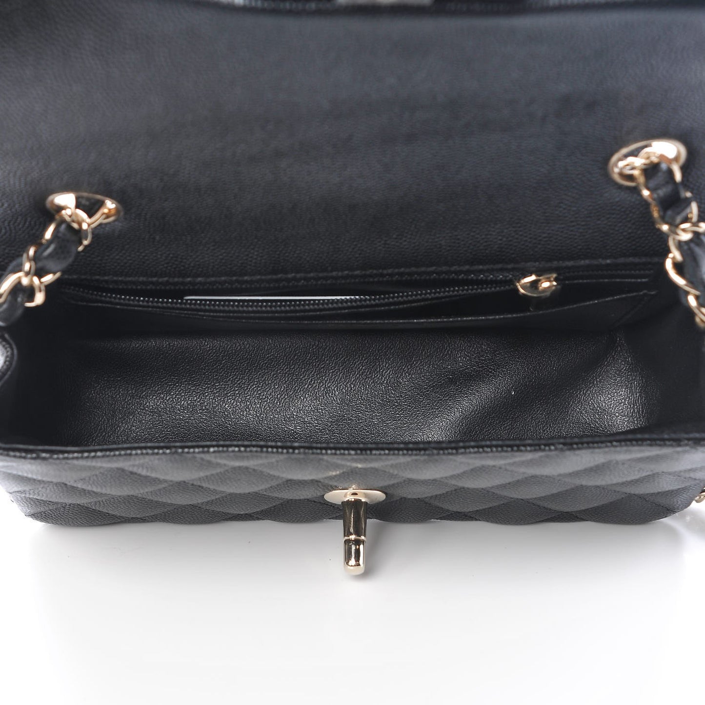 Caviar Quilted Mini Rectangular Flap Black