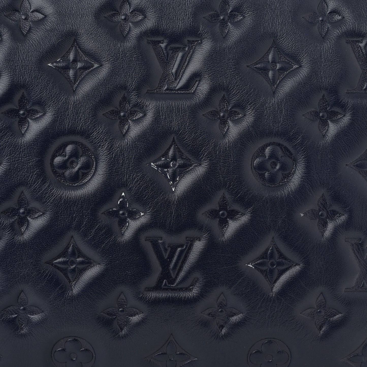 Lambskin Embossed Monogram Coussin PM Navy