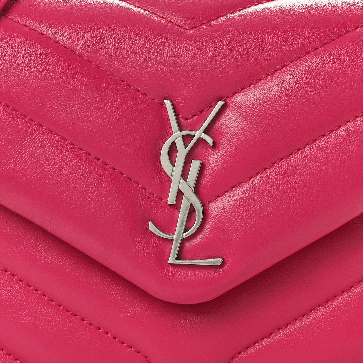 Saint Laurent Calfskin Y Quilted Monogram Toy Loulou Crossbody Bag Freesia 8 of 12