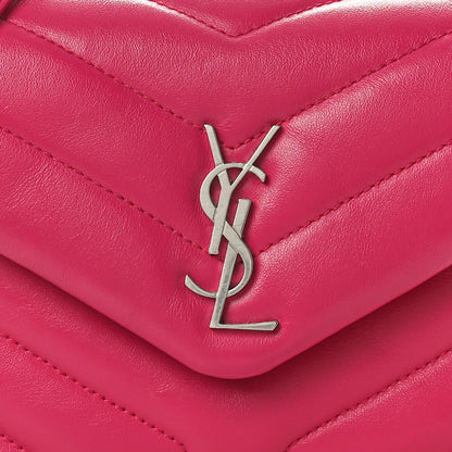 Saint Laurent Calfskin Y Quilted Monogram Toy Loulou Crossbody Bag Freesia 8 of 12
