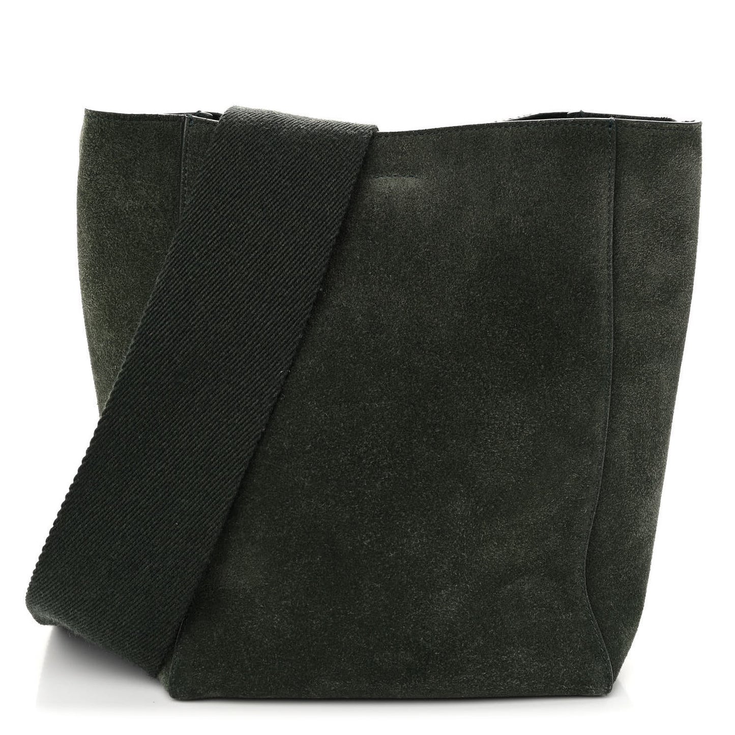 Suede Calfskin Sangle Bucket Bag Amazone