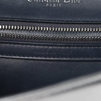 Christian Dior Metallic Patent Micro-Cannage Medium Diorama Flap Bag Silver 7 of 16