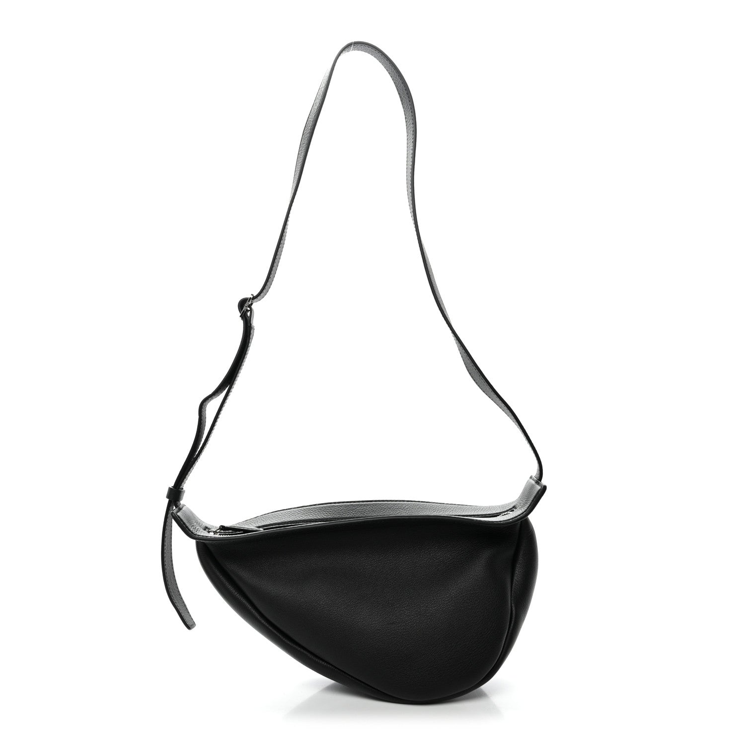 The Row Grained Calfskin Small Slouchy Banana Bag Black 1 of 10