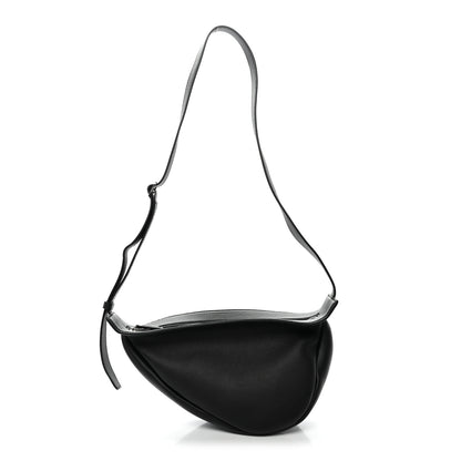 The Row Grained Calfskin Small Slouchy Banana Bag Black 1 of 10