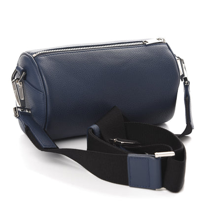 Christian Dior HOMME Grained Calfskin Mens Roller Pouch Blue 3 of 11
