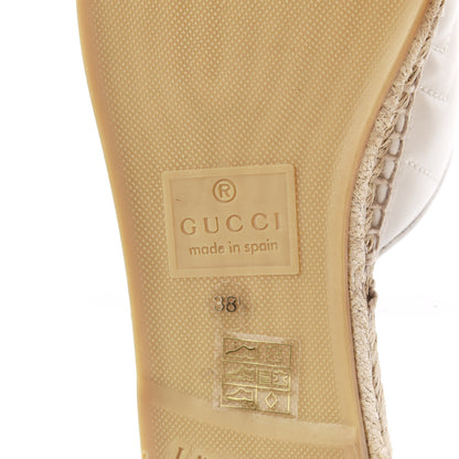 Gucci Nappa Matelasse GG Marmont Espadrille Slippers 38.5 Great White 8 of 9