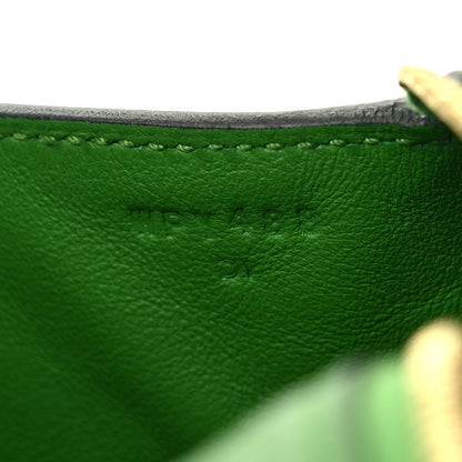 Hermes Taurillon Clemence Mini Lindy 20 Vert Yucca 7 of 14