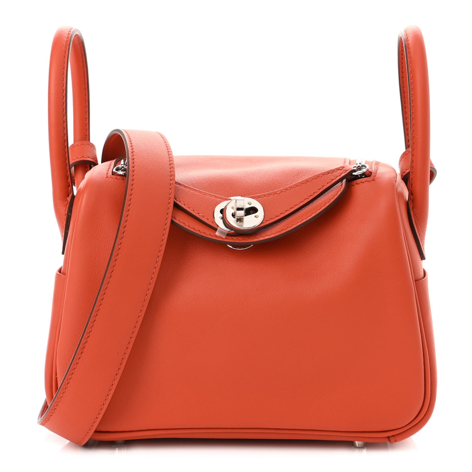 Hermes Swift Verso Mini Lindy 20 Terre Battue Capucine 1 of 10