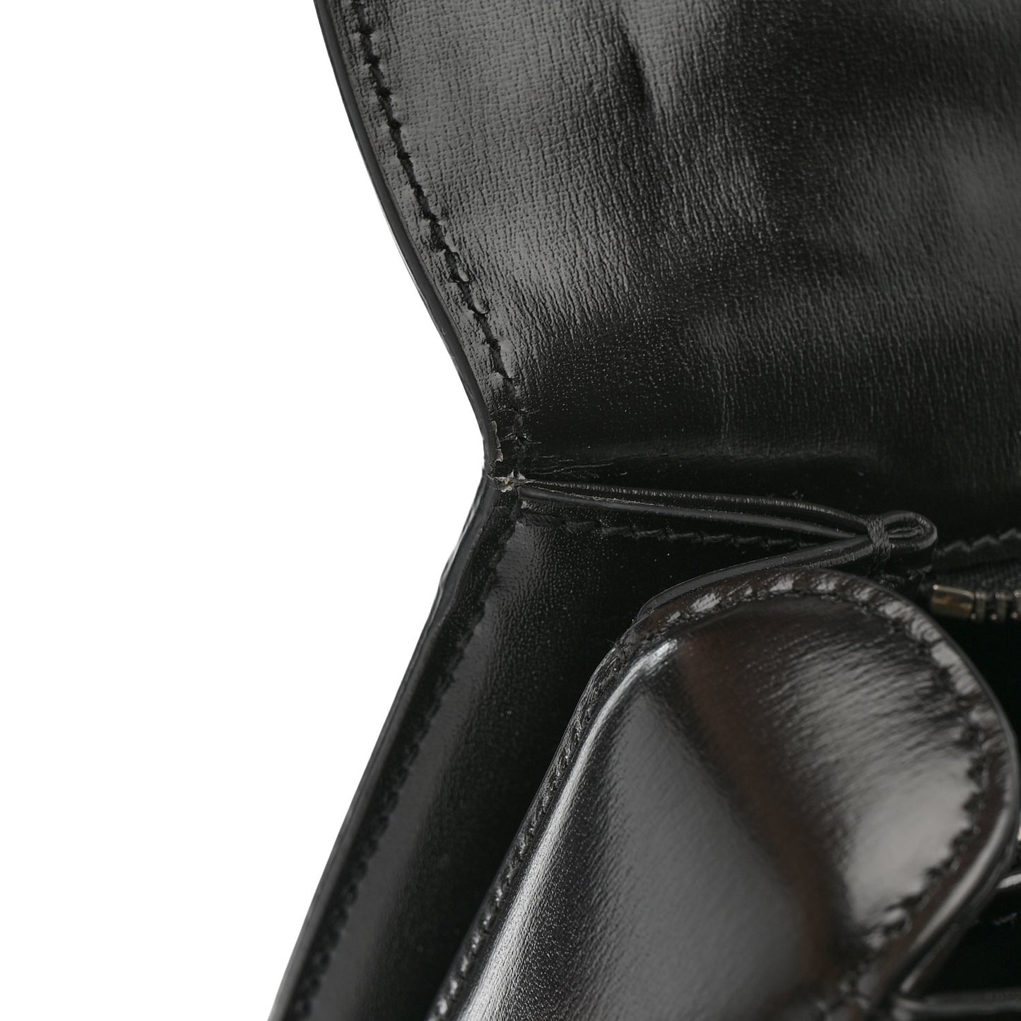 Boarded Dyana Lux Calfskin Web Monochrome Medium Bamboo 1947 Top Handle Bag Black
