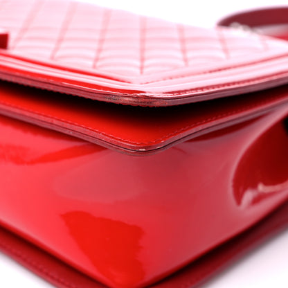 Chanel Patent Calfskin New Medium Plexiglass Boy Flap Red 9 of 15