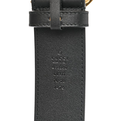 Gucci Moon Calfskin Pearl Double G 40mm Belt 70 28 Black Cream 3 of 6