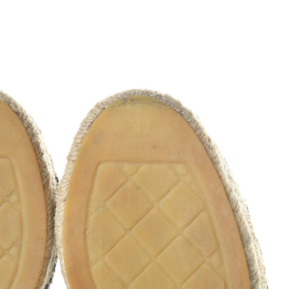 Chanel Striated Suede Espadrilles 37 Dark Grey 6 of 11