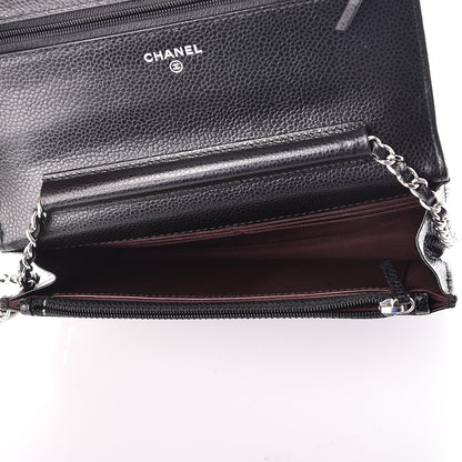 Chanel Caviar Quilted Wallet On Chain WOC Black 5 of 8