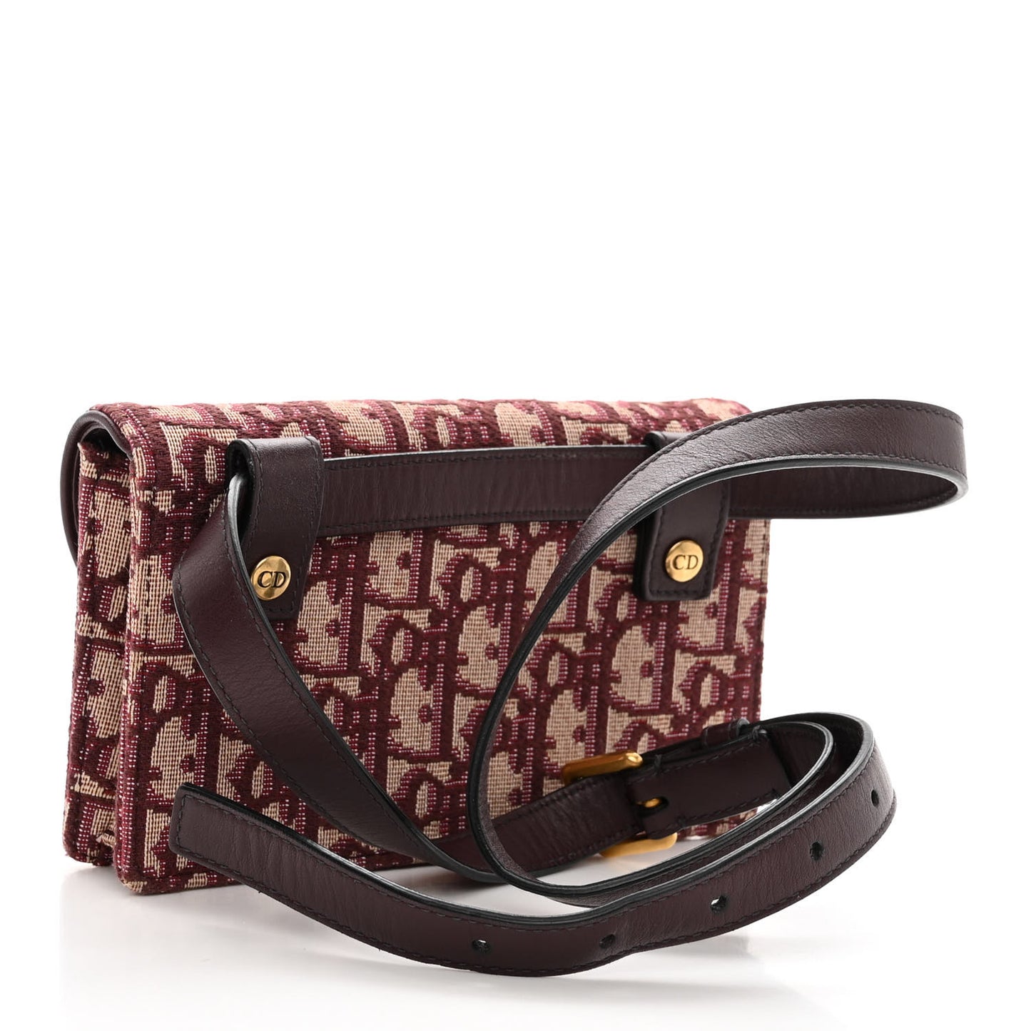 Oblique Saddle Belt Bag Bordeaux