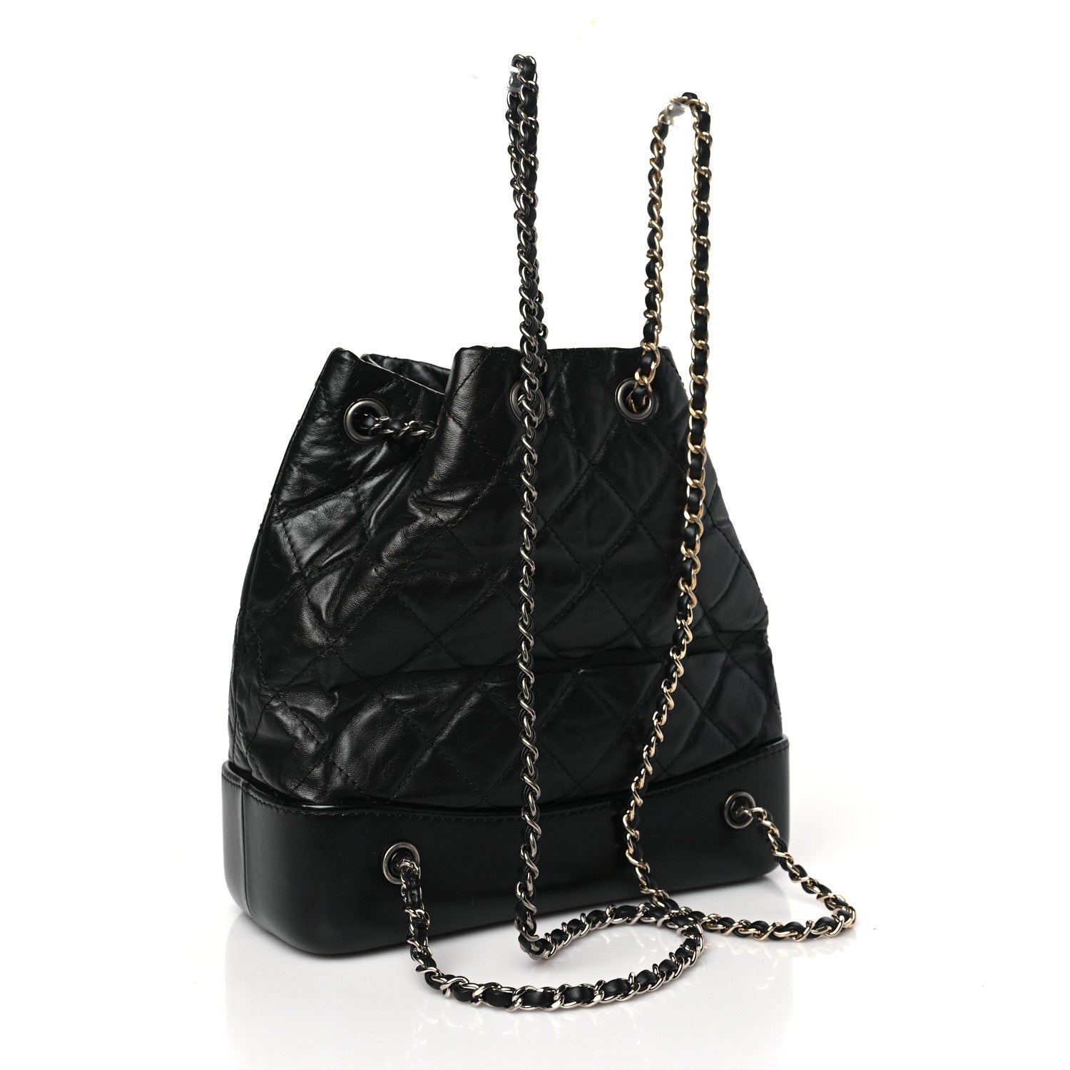 Chanel Aged Calfskin Quilted Small Gabrielle Backpack Black 3 of 10