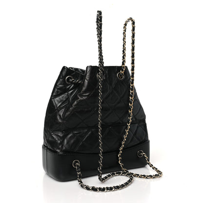 Chanel Aged Calfskin Quilted Small Gabrielle Backpack Black 3 of 10