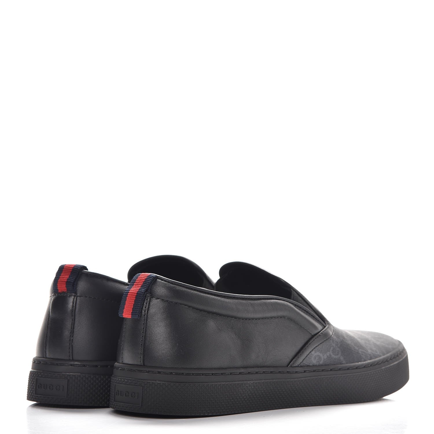 Gucci GG Supreme Monogram Mens Slip On Sneaker 6 Black 4 of 9