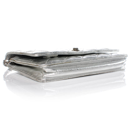 Chanel Calfskin Reissue Wallet On Chain WOC Silver 4 of 9