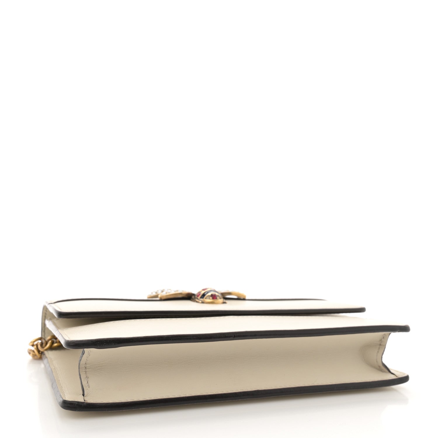 Gucci Calfskin Queen Margaret Chain Wallet Mystic White 4 of 15
