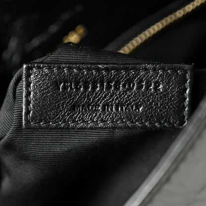 Saint Laurent Crinkled Calfskin Matelasse Monogram Medium Niki Chain Satchel Black 7 of 11