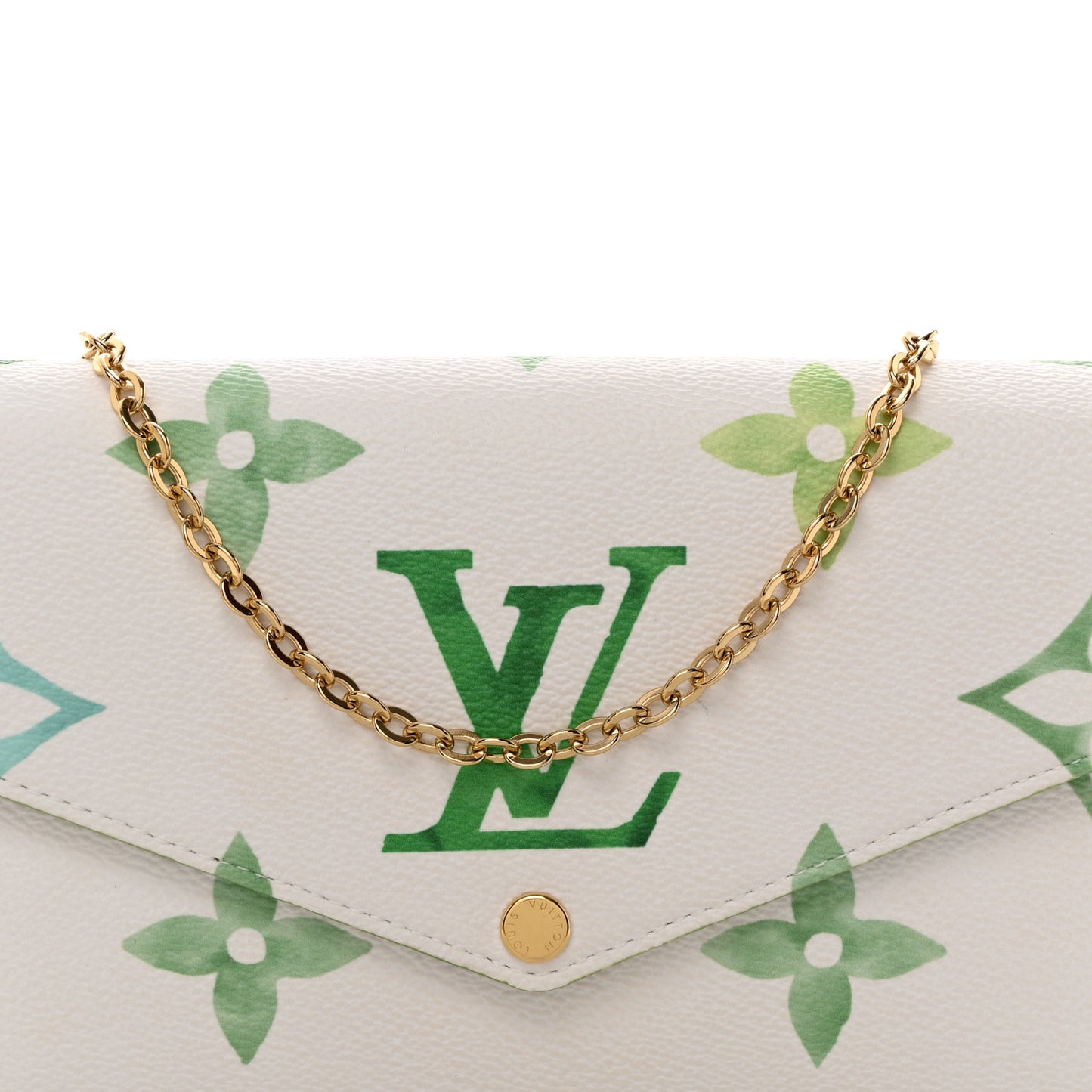 Monogram Giant By The Pool 2.0 Felicie Pochette Chain Wallet Jade Green