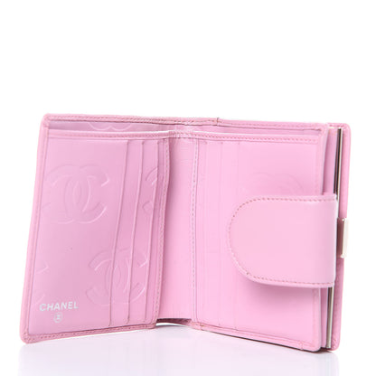Chanel Calfskin Quilted Cambon Bi-Fold Wallet Pink Black 5 of 14