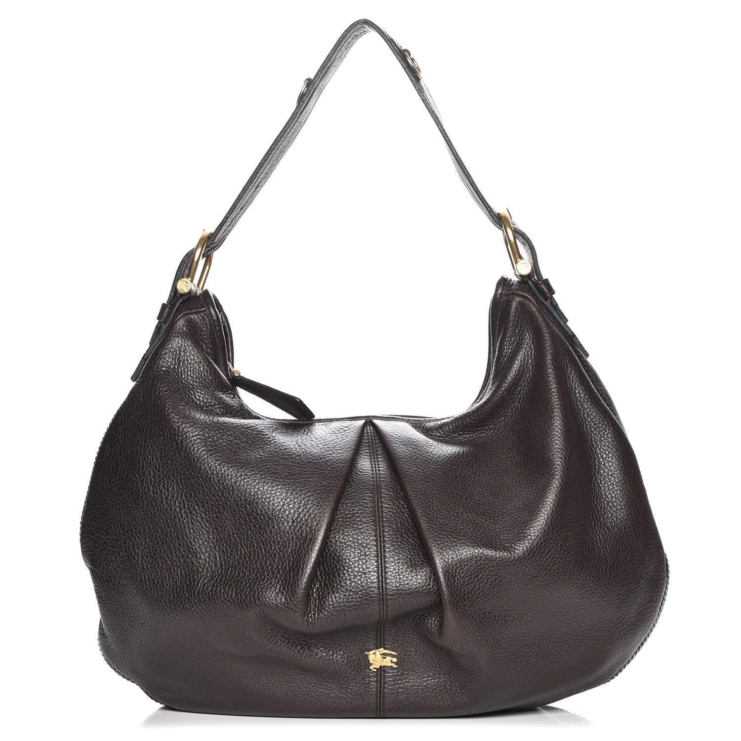 Burberry Calfskin Malika Hobo Dark Brown 1 of 10