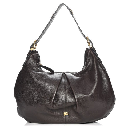 Burberry Calfskin Malika Hobo Dark Brown 1 of 10
